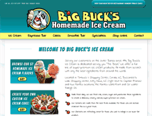 Tablet Screenshot of bigbucksicecream.com